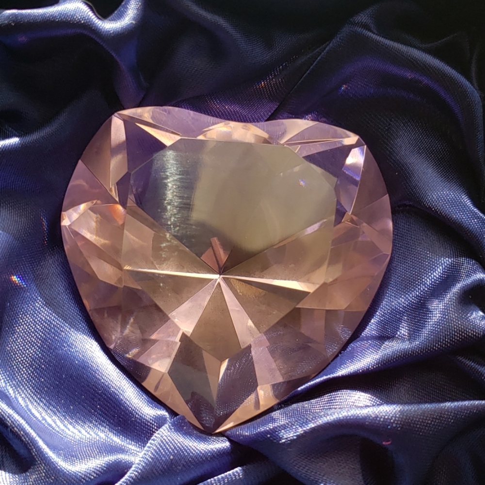 Pink Crystal Paperweight